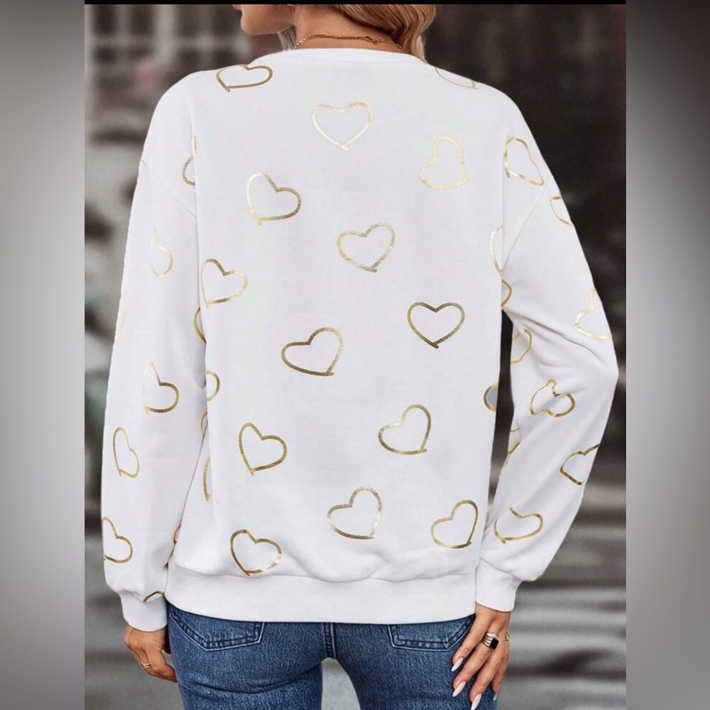 SHEIN - Lightweight Long Sleeve Heart top - size L - Picture 12 of 14